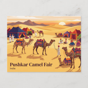 Carte Postale Foire aux chameaux de Pushkar Inde