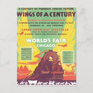 Carte Postale Foire du monde vintage de Chicago