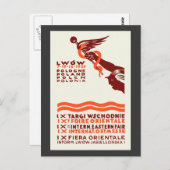 Carte Postale Foire internationale de l'Est de Lwow 1929 (Devant / Derrière)