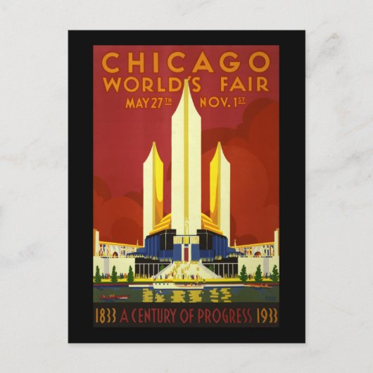 Carte Postale Foire mondiale de Chicago (Devant)