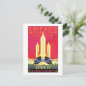 Carte Postale Foire mondiale de Chicago 1833-1933 (Debout devant)