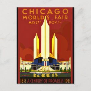 Carte Postale Foire mondiale de Chicago, 1933