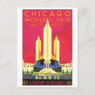 Carte Postale Foire mondiale de Chicago, 1933