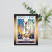 Carte Postale Foire Mondiale de Chicago 1933 - Art Déco Retro Vi (Debout devant)