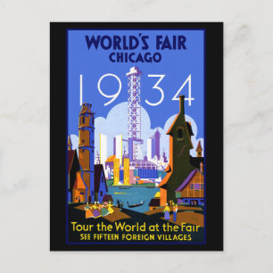 Carte Postale Foire mondiale de Chicago 1934