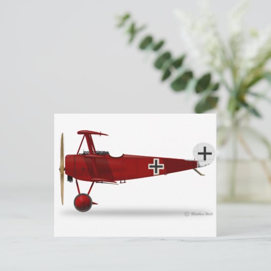 Carte Postale Fokker Dr 1 Triplane (Debout devant)