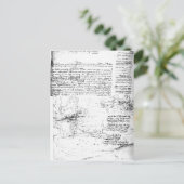 Carte Postale Fol.145v-a, page du carnet de Da Vinci (Debout devant)