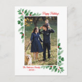 Carte Postale Foliage d'hiver Joyeuses vacances Photo (Devant)