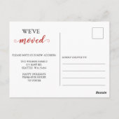 Carte Postale Foliage d'hiver Nouvelle maison vacances déménagem (Dos)