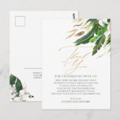 Carte Postale Foliage exotique Floral Merci tropical (Devant / Derrière)