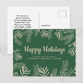Carte Postale Foliage moderne | Salutation des fêtes du docteur (Devant / Derrière)