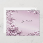 Carte postale Folial Rose (Devant / Derrière)