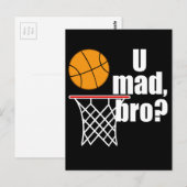 Carte Postale Folie du basket-ball (Devant / Derrière)