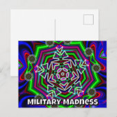 Carte Postale Folie Militaire (vous pouvez changer les mots) (Devant / Derrière)