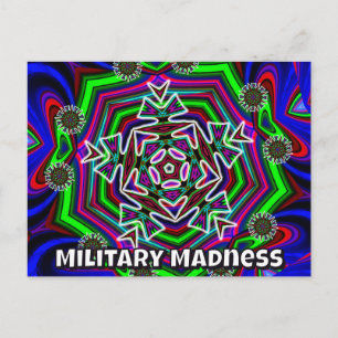 Carte Postale Folie Militaire (vous pouvez changer les mots)