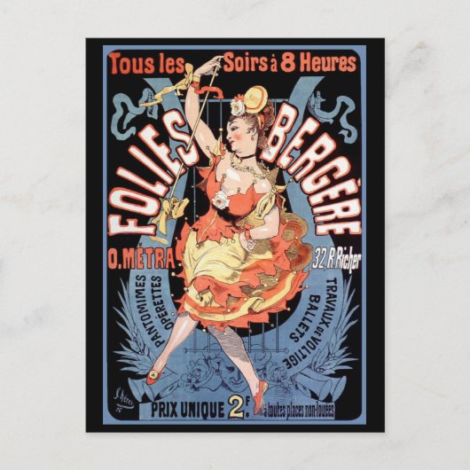 Carte postale : Folies Bergere (Devant)