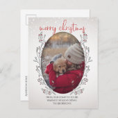 Carte Postale Folithe de Noël et baies (Devant / Derrière)