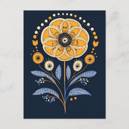 Carte Postale Folk Bloom #235 (Devant)