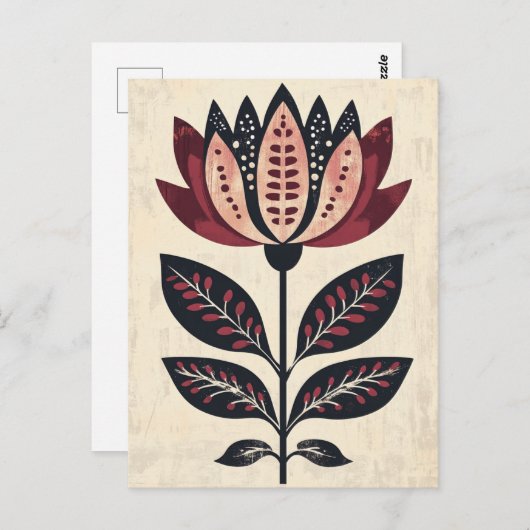 Carte Postale Folk Bloom #248 (Devant / Derrière)