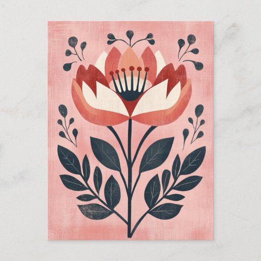 Carte Postale Folk Bloom #253 (Devant)