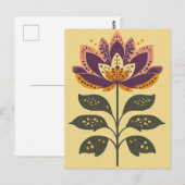 Carte Postale Folk Bloom No.279 (Devant / Derrière)