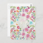 Carte Postale Folk Flowers Mother of Bride (Devant / Derrière)