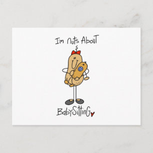 Carte Postale Folle de la garde d'enfants T-shirts et Cadeaux