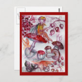 CARTE POSTALE FOLLET MAGIQUE DE CHAMPIGNONS (Devant / Derrière)