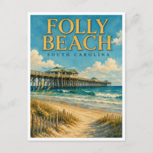 Carte Postale Folly Beach Caroline du Sud Folly Pier GeoSaga