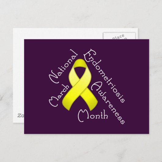 Carte postale foncée Mois de sensibilisation à l'e (Devant / Derrière)