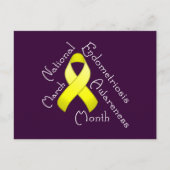 Carte postale foncée Mois de sensibilisation à l'e (Devant)