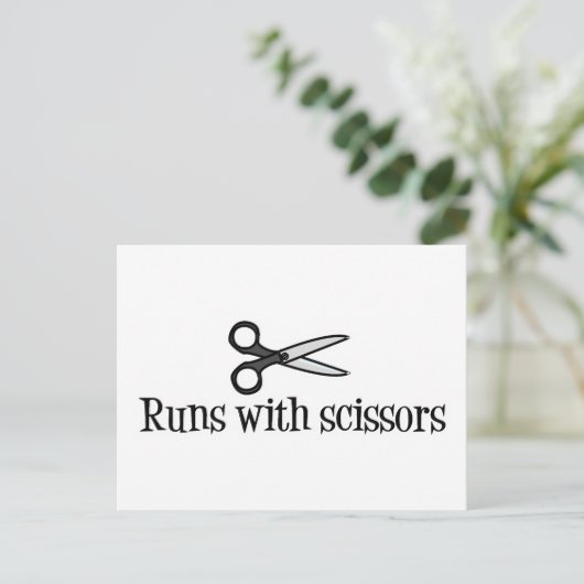 Carte Postale Fonctionne Avec Des Ciseaux (Debout devant)