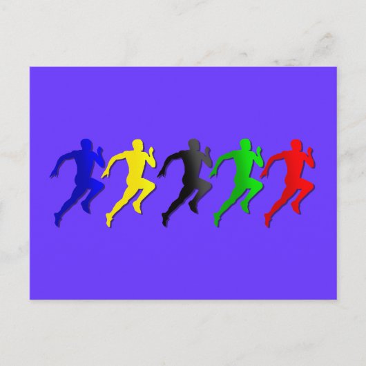 Carte Postale fonctionnement de coureurs de 100m 200m 400m 800m (Devant)