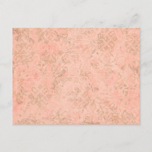 Carte Postale Fond à motif ornemental de fleur de pêche (Devant)