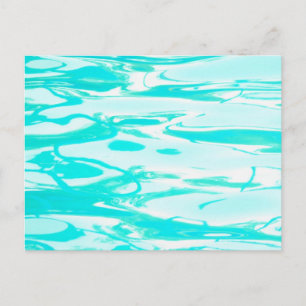 Carte Postale Fond abstrait d'eau de piscine vert aqua