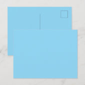 Carte Postale Fond bleu clair uni de couleur uniforme (Devant / Derrière)