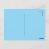 Carte Postale Fond bleu clair uni de couleur uniforme (Dos)