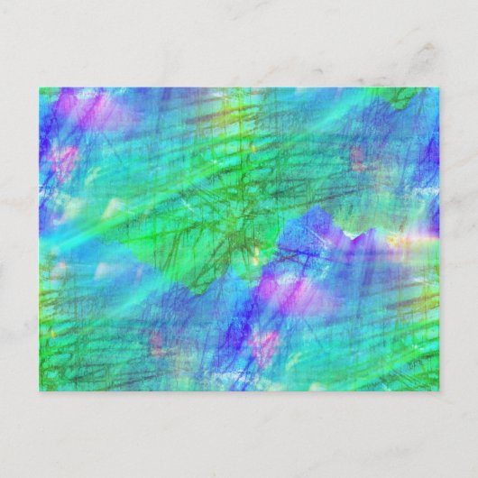 Carte Postale fond d'art sans couture aquarelle bleu, vert (Devant)