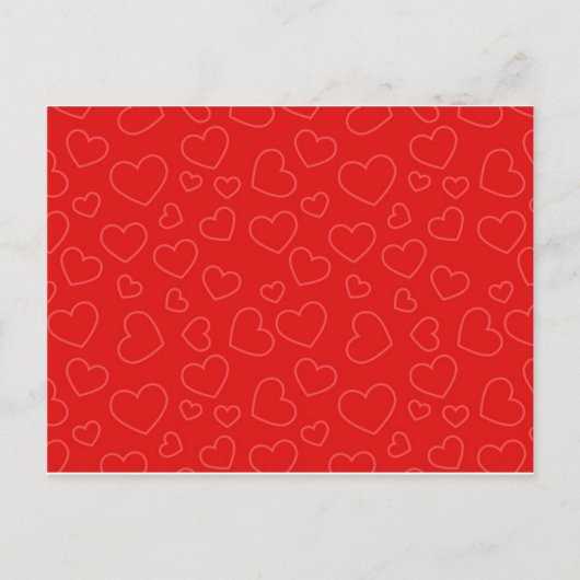 Carte Postale Fond de cœurs rouges (Devant)