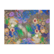 Fond de fleurs abstraites d'Odilon Redon.