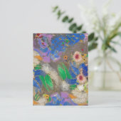 Carte Postale Fond de fleurs abstraites d'Odilon Redon. (Debout devant)