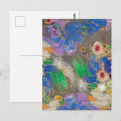 Carte Postale Fond de fleurs abstraites d'Odilon Redon. (Devant / Derrière)