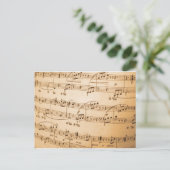 Carte Postale Fond de notes de musique (Debout devant)