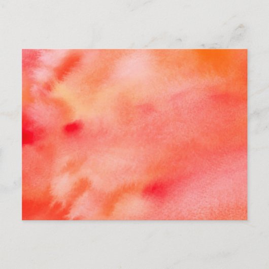 Carte Postale Fond de peinture aquarelle abstraite - Orange (Devant)