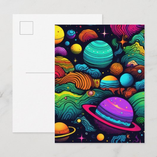 Carte Postale Fond de planète (Devant / Derrière)