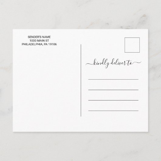 Carte Postale Fond de teinte sarcelle orange coing Save The Date (Dos)