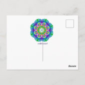 Carte Postale Fond de tulipe rose avec peinture qui goutte & tex (Dos)