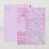 CARTE POSTALE FOND D'ÉCRAN COULEURS ROSES PASTEL PERSONNALISÉ (Devant / Derrière)