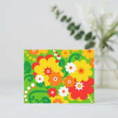 Carte Postale Fond d'écran Funky Flower Power (Debout devant)