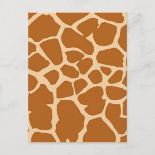 CARTE POSTALE FOND D'ÉCRAN MOTIF ANIMAL GIRAFFE CRÈME BRUN MUR